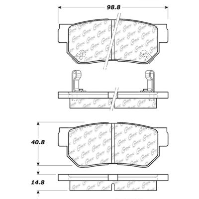C-Tek Ceramic Brake Pads with Shims, C-Tek 103.08130