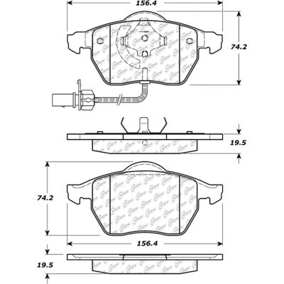 C-Tek Ceramic Brake Pads with Shims, C-Tek 103.08400