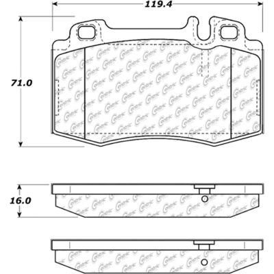 C-Tek Ceramic Brake Pads with Shims, C-Tek 103.08470