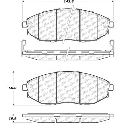 C-Tek Ceramic Brake Pads with Shims, C-Tek 103.10310