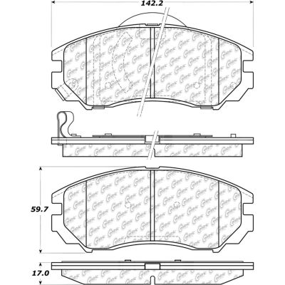 C-Tek Ceramic Brake Pads with Shims, C-Tek 103.11040