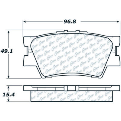 C-Tek Ceramic Brake Pads with Shims, C-Tek 103.12120