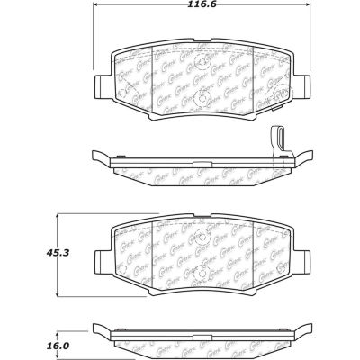 C-Tek Ceramic Brake Pads with Shims, C-Tek 103.12740