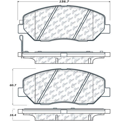 C-Tek Ceramic Brake Pads with Shims, C-Tek 103.13840