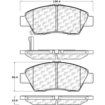 C-Tek Ceramic Brake Pads with Shims, C-Tek 103.13940