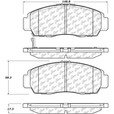 C-Tek Ceramic Brake Pads with Shims, C-Tek 103.15060