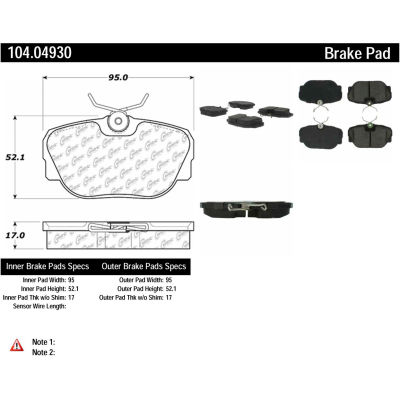 Posi Quiet Semi-Metallic Brake Pads , Posi Quiet 104.04930