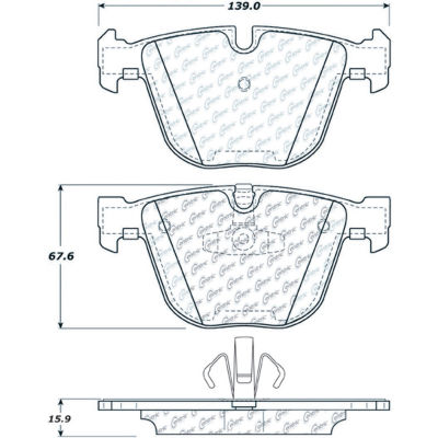 Posi Quiet Semi-Metallic Brake Pads with Hardware , Posi Quiet 104.09191