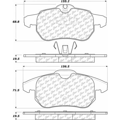 Posi Quiet Semi-Metallic Brake Pads with Hardware , Posi Quiet 104.09720