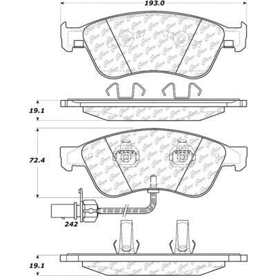 Posi Quiet Semi-Metallic Brake Pads with Hardware , Posi Quiet 104.10240