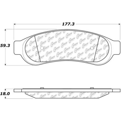 Posi Quiet Semi-Metallic Brake Pads with Hardware , Posi Quiet 104.10670