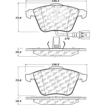 Posi Quiet Semi-Metallic Brake Pads with Hardware , Posi Quiet 104.11110