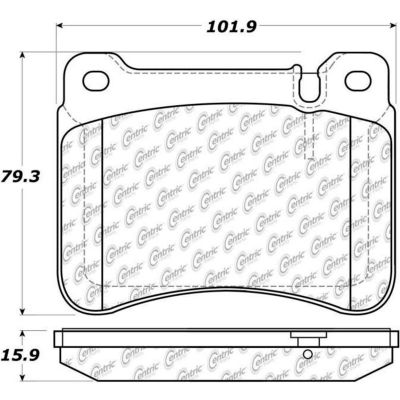 Posi Quiet Semi-Metallic Brake Pads with Hardware , Posi Quiet 104.11210