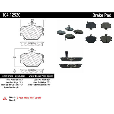 Posi Quiet Semi-Metallic Brake Pads , Posi Quiet 104.12520