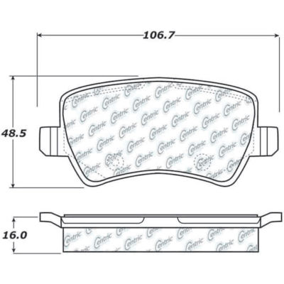 Posi Quiet Semi-Metallic Brake Pads with Hardware , Posi Quiet 104.13070