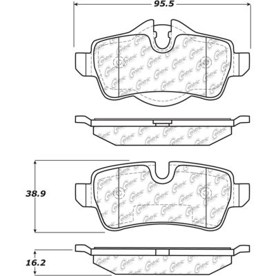 Posi Quiet Semi-Metallic Brake Pads with Hardware , Posi Quiet 104.13090