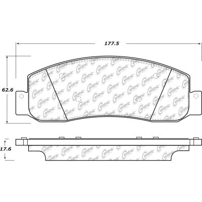 Posi Quiet Semi-Metallic Brake Pads with Hardware , Posi Quiet 104.13330