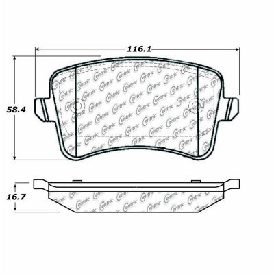 Posi Quiet Semi-Metallic Brake Pads with Hardware , Posi Quiet 104.13860