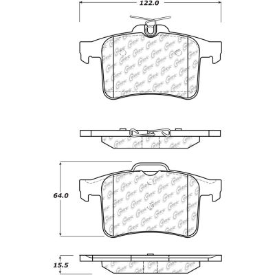 Posi Quiet Semi-Metallic Brake Pads with Hardware , Posi Quiet 104.14490