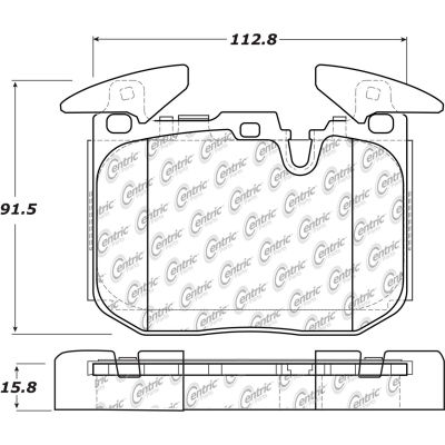 Posi Quiet Semi-Metallic Brake Pads with Hardware , Posi Quiet 104.16090
