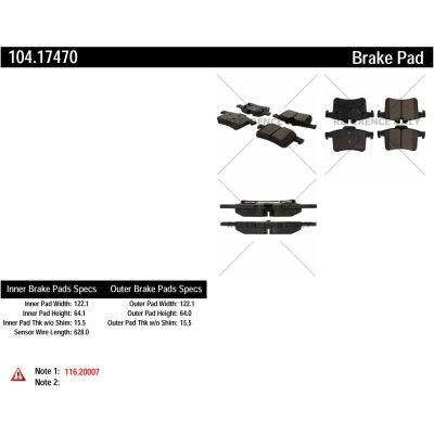 Posi Quiet Semi-Metallic Brake Pads , Posi Quiet 104.17470