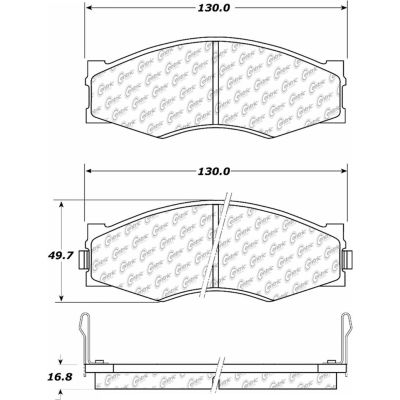 Posi Quiet Ceramic Brake Pads with Shims and Hardware , Posi Quiet 105.02660