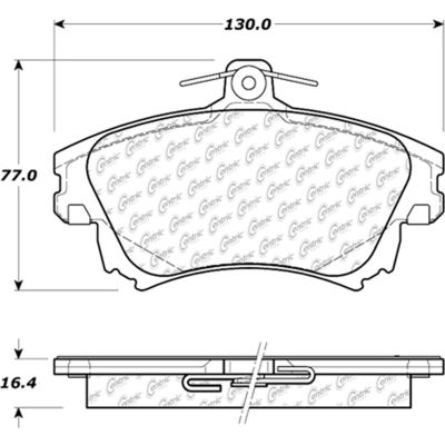 Posi Quiet Ceramic Brake Pads with Shims , Posi Quiet 105.08370