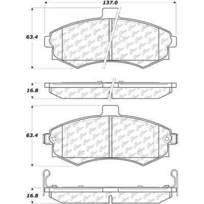 Posi Quiet Ceramic Brake Pads with Shims and Hardware , Posi Quiet 105.09410