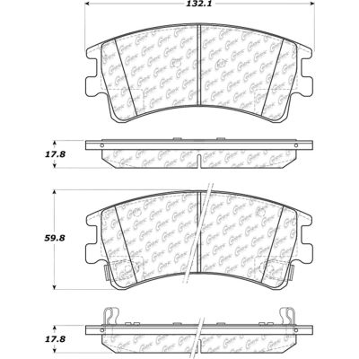 Posi Quiet Ceramic Brake Pads with Shims and Hardware , Posi Quiet 105.09570