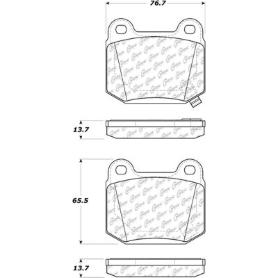 Posi Quiet Ceramic Brake Pads with Shims and Hardware , Posi Quiet 105.09610