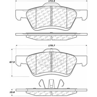 Posi Quiet Ceramic Brake Pads with Shims and Hardware , Posi Quiet 105.10470