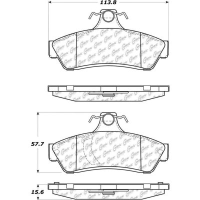 Posi Quiet Ceramic Brake Pads with Shims , Posi Quiet 105.10481