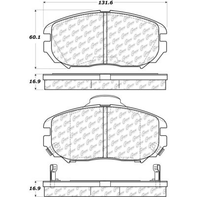 Posi Quiet Ceramic Brake Pads with Shims and Hardware , Posi Quiet 105.11250