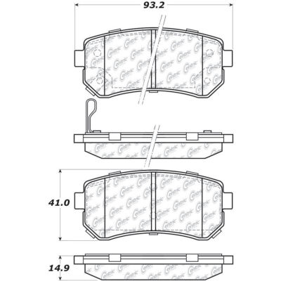 Posi Quiet Ceramic Brake Pads with Shims and Hardware , Posi Quiet 105.11570