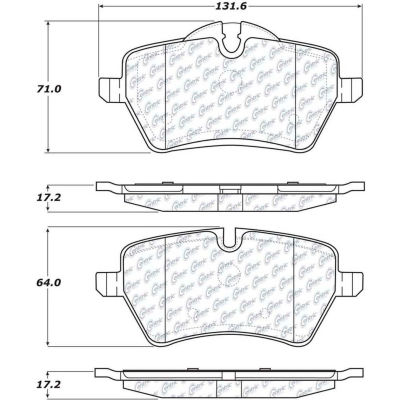 Posi Quiet Ceramic Brake Pads with Shims and Hardware , Posi Quiet 105.12040