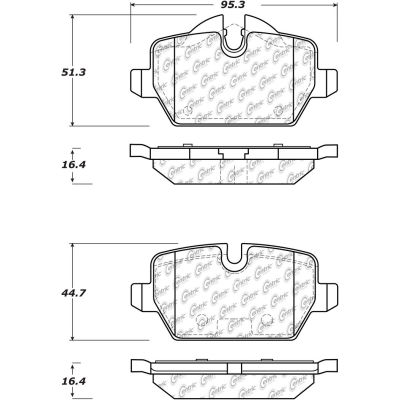 Posi Quiet Ceramic Brake Pads with Shims and Hardware , Posi Quiet 105.12260