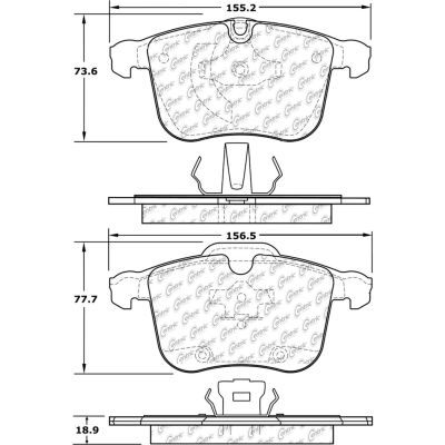 Posi Quiet Ceramic Brake Pads with Shims and Hardware , Posi Quiet 105.12570