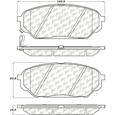 Posi Quiet Ceramic Brake Pads with Shims and Hardware , Posi Quiet 105.13010