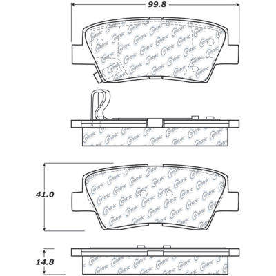 Posi Quiet Ceramic Brake Pads with Shims and Hardware , Posi Quiet 105.13130