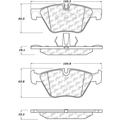 Posi Quiet Ceramic Brake Pads with Shims and Hardware , Posi Quiet 105.15040