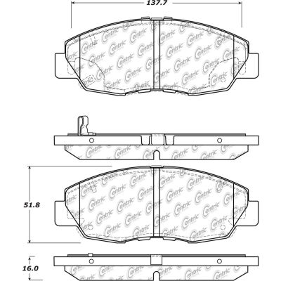 Posi Quiet Ceramic Brake Pads with Shims and Hardware , Posi Quiet 105.15780