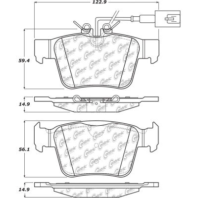 Posi Quiet Ceramic Brake Pads with Shims , Posi Quiet 105.19890