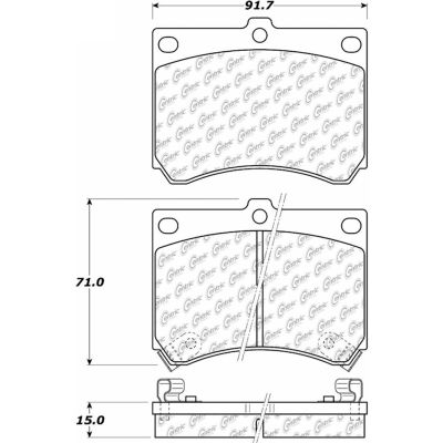 Posi Quiet Extended Wear Brake Pads with Shims and Hardware , Posi Quiet 106.04730