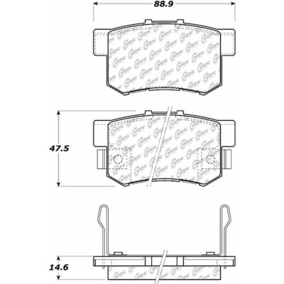 Posi Quiet Extended Wear Brake Pads with Shims and Hardware , Posi Quiet 106.05360