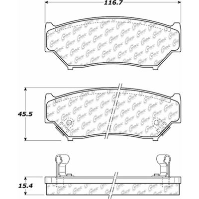 Posi Quiet Extended Wear Brake Pads with Shims and Hardware , Posi Quiet 106.05560