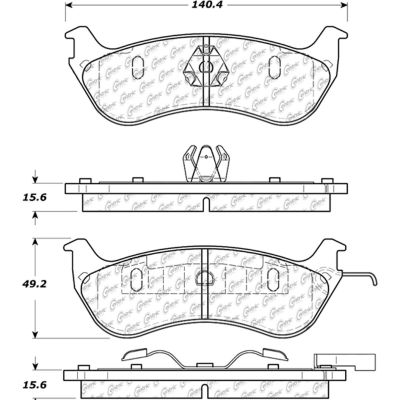 Posi Quiet Extended Wear Brake Pads with Shims and Hardware , Posi Quiet 106.06900