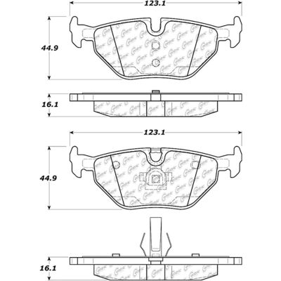 Posi Quiet Extended Wear Brake Pads with Shims and Hardware , Posi Quiet 106.06920