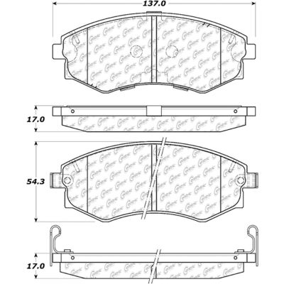 Posi Quiet Extended Wear Brake Pads with Shims and Hardware , Posi Quiet 106.07000
