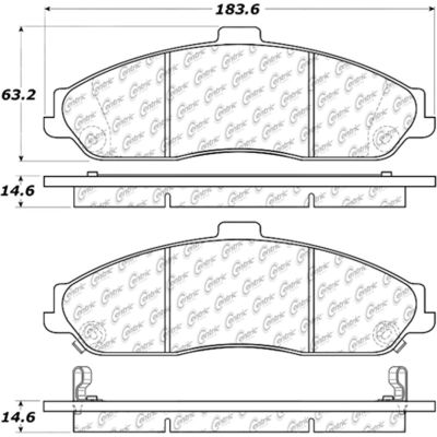 Posi Quiet Extended Wear Brake Pads with Shims and Hardware , Posi Quiet 106.07310
