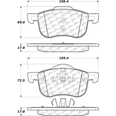 Posi Quiet Extended Wear Brake Pads with Shims and Hardware , Posi Quiet 106.07940